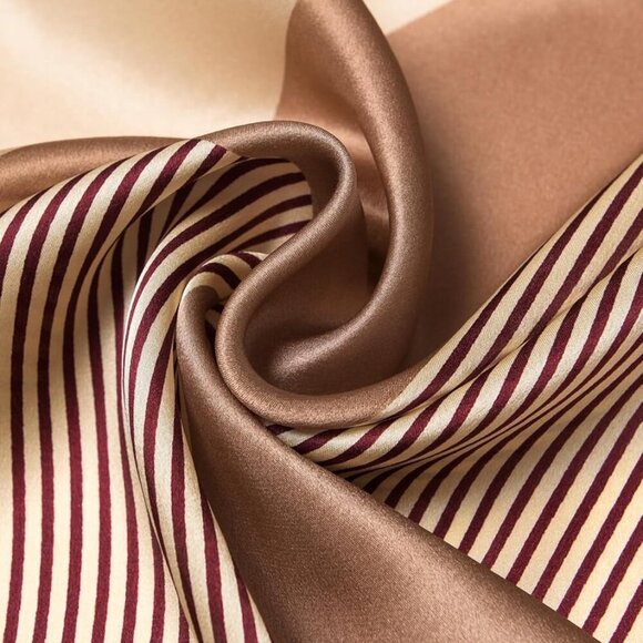 100% Mulberry Silk Scarf - 70'' X 21'' Long Satin Fashion Designer Scarf - Light - Picture 4 of 7